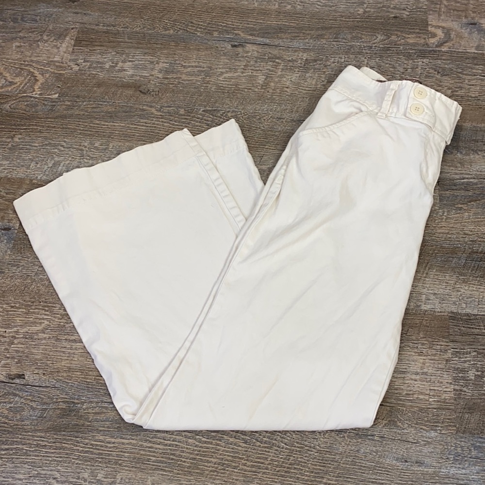 Old Navy Cream Pants size 4 flare